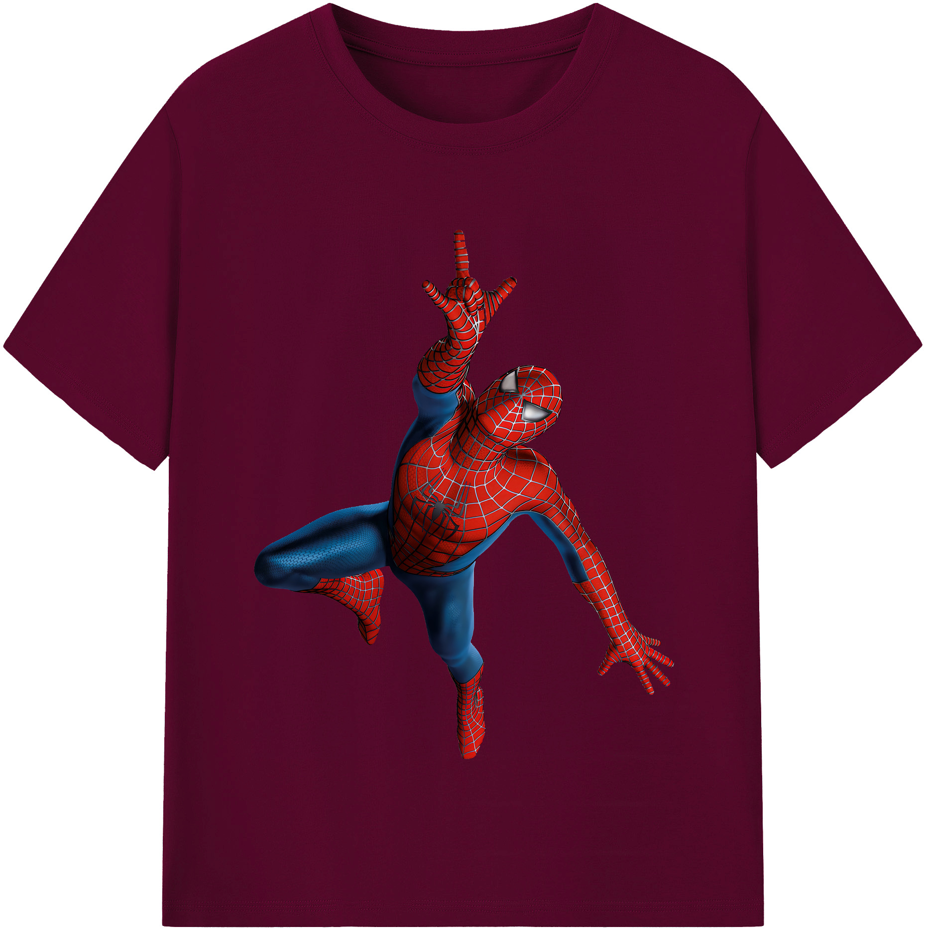 （画像用） Spider Man スパイダーマン レディースカジュアルプリントTシャツ（綿100％）